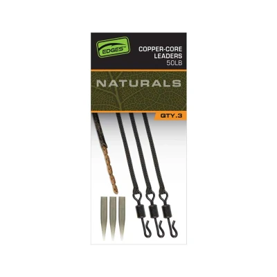Image de Fox Edges Naturals Copper Core Leaders (3 pcs) 50lb