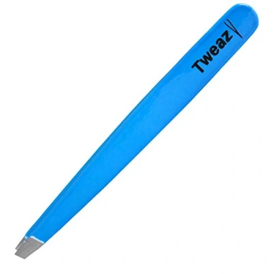 Afbeelding van K Pro TWEAZY Professionele pincet van roestvrij staal voor het ontharen de wenkbrauwen (neon blauw)