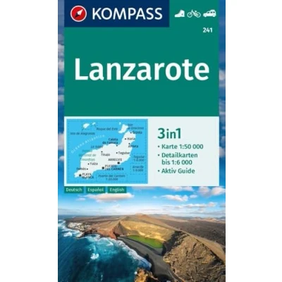 Afbeelding van KOMPASS Wanderkarte 241 Lanzarote 1:50.000