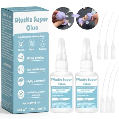 Afbeelding van WAN2TLK 60 g secondelijm voor extra sterke kunststof, waterdicht en hittebestendig, kunststoflijm kunststofmodellen, handwerk, elektronica, pvc, ABS meer 6