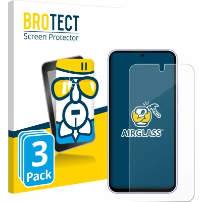 Afbeelding van BROTECT Screenprotector voor Samsung Galaxy A54 5G Enterprise Edition Folie Beschermfolie Beschermglas transparant (3 Stuks)