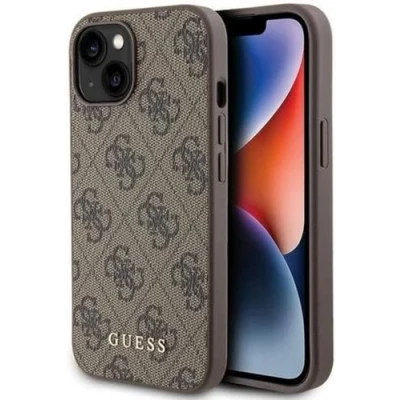 Afbeelding van Guess 4G Back Case Geschikt voor Apple iPhone 15 Pro (6.1&quot;) Bruin