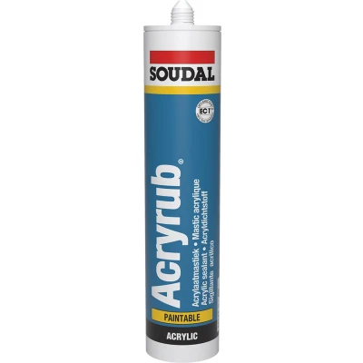 Afbeelding van Soudal Acryrub 310ml Zwart