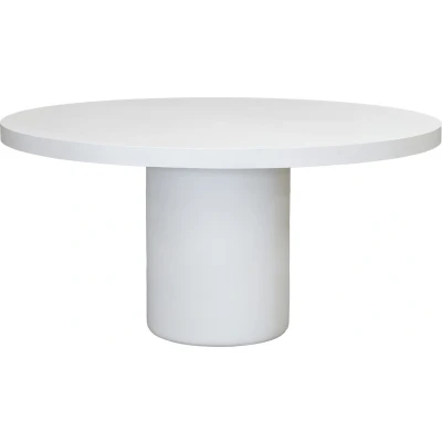 Afbeelding van Giga Meubel Eettafel Rond Wit 150cm Eco Composiet Eden