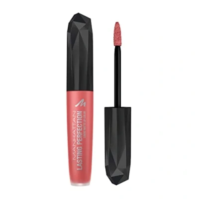 Afbeelding van Manhattan Cosmetics Lasting Perfection Liquid Matte Lip Color stain, Dames, Maat: 5.5 ml, Coral sass