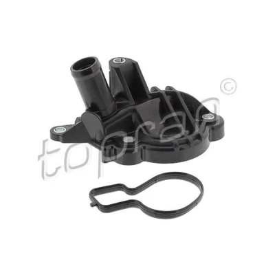 Afbeelding van TOPRAN 120 241 Flens PA 66 GF 30, GFK (met glasvezel versterkte kunststof) Waterpomp, Thermostaat Met pakking VOLKSWAGEN: Golf 7, Polo V Hatchback