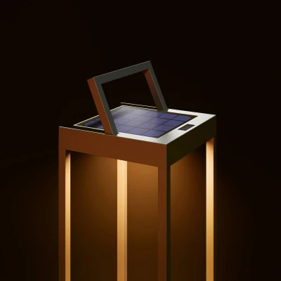 Afbeelding van Numove LED lamp op zonne energie, grafietgrijs, hoogte 32,5 cm