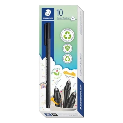 Afbeelding van Staedtler Fineliner Triplus 334 zwart 0.3mm 10 stuks
