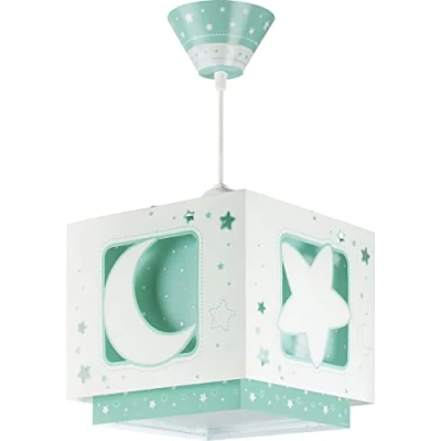 Afbeelding van Fluorescerende hanglamp nachthemel groen