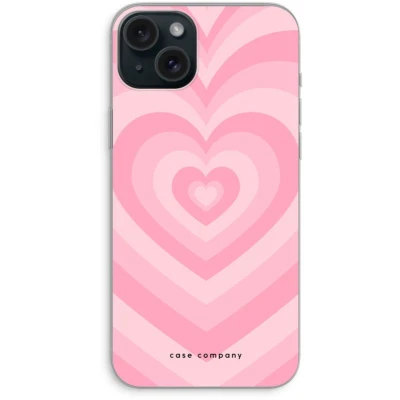 Afbeelding van Case Company® hoesje geschikt voor iPhone 15 Plus Hart Roos Soft Cover Telefoonhoesje Bescherming aan alle Kanten en Schermrand