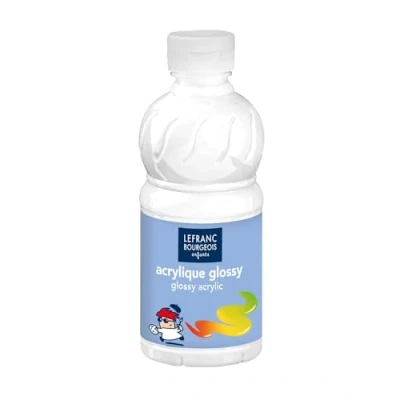 Afbeelding van Lefranc Bourgeois Acryl vloeibaar glanzend voor kinderen 250 ml wit