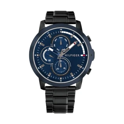 Afbeelding van Tommy Hilfiger Chronograaf, Heren, Maat: One Size, Black/blue