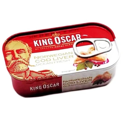 Image de King Oscar Foie de morue islandaise dans son propre jus et huile Lot 12 (12 x 121 g)