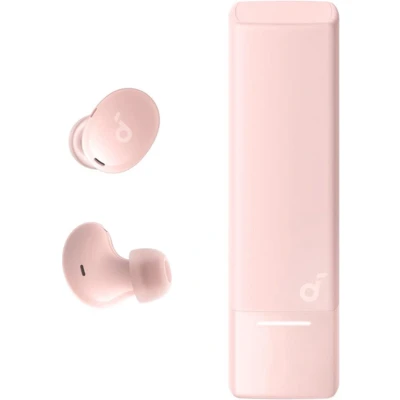 Afbeelding van soundcore A30i NEW, noise cancelling oordopjes, lipstick vormig ontwerp, klein, lichtgewicht comfort, helder geluid, 24 uur speeltijd, IP54, draadloze Bluetooth 5.4 L Roze