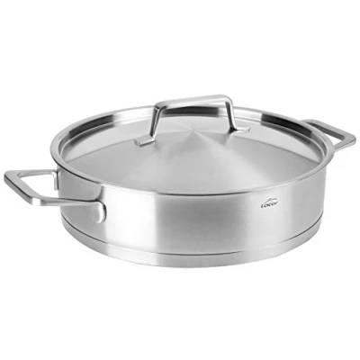 Afbeelding van Lacor Foodie Lage Kookpan met Deksel Rvs 24cm 2,8L