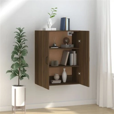 Afbeelding van Hangkast 69,5x34x90 cm bewerkt hout bruineikenkleurig