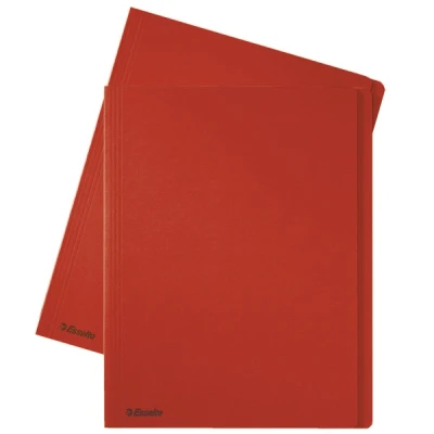 Image de Esselte chemise en carton avec bord décalé de 10 mm A4 (100 chemises) rouge