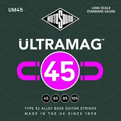 Afbeelding van Rotosound Bass Strings UM45 4er 45 105 UltraMag Snarenset voor 4 string basgitaar