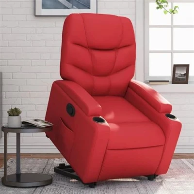 Image de vidaXL Fauteuil inclinable Rouge Similicuir3204231