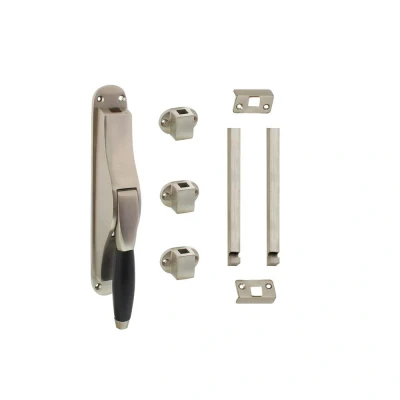 Afbeelding van Intersteel Pomp espagnolet Ton basic inclusief stangenset 2x 1250mm nikkel mat/ebbenhout