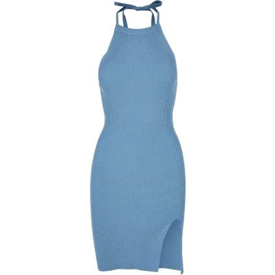 Afbeelding van Urban Classics Neckholder Etuijurk, Dames, Maat: 5XL, Horizonblue