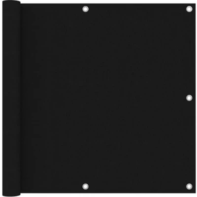 Afbeelding van vidaXL Balkonscherm 90x500 cm oxford stof zwart