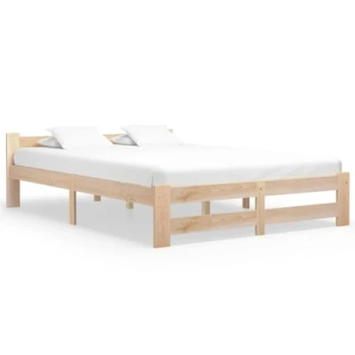 Afbeelding van vidaXL Bedframe van massief grenenhout, 140 x 200 cm