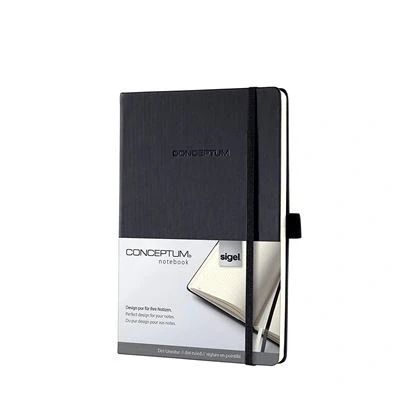 Image de Sigel CO109 Carnet de notes CONCEPTUM, 14,8 x 21,3 cm, pointillé, couverture rigide, noir