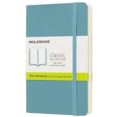 Image de Carnet blanc poche souple bleu lagon