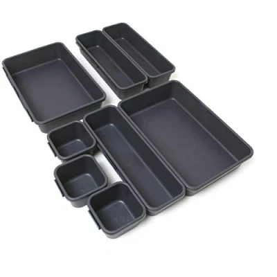 Afbeelding van iGadgitz Home U7125 Organizer voor lade, kunststof lade organizer, grijs