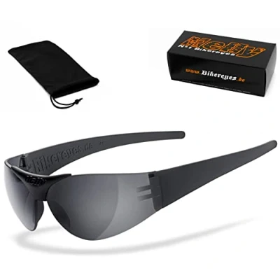 Afbeelding van HELLY® No.1 Bikereyes® Test Winner Rijbril Motorcycle Zonnebril Maximale Oogbescherming Onbreakable Winddicht Luchtdicht Antifog Glasses: Moab 4