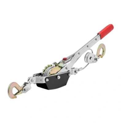 Image de VEVOR Tire Fort Treuil Manuel Cliquet Charge 2T 4409 lb 2 Crochets Câble 3,7 m