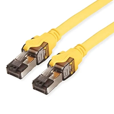 Afbeelding van Netwerkkabel Cat8 S/FTP 1 meter (Soepel, 100% koper, LSZH, Geel)