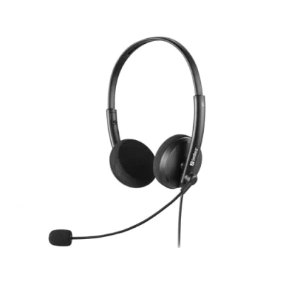 Afbeelding van Sandberg 325 41 hoofdtelefoon/headset Bedraad Hoofdband Kantoor/callcenter Zwart