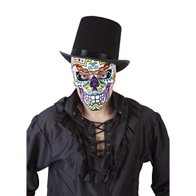 Afbeelding van Rubies Katrin Skull masker voor volwassenen, skeletmasker, dag van de doden, officieel Halloween, carnaval en feestjes