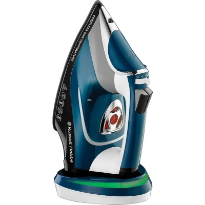 Afbeelding van Russell Hobbs Cordless One Temperature Stoomstrijkijzer Keramische zoolplaat 2600 W Zwart, Blauw, Wit