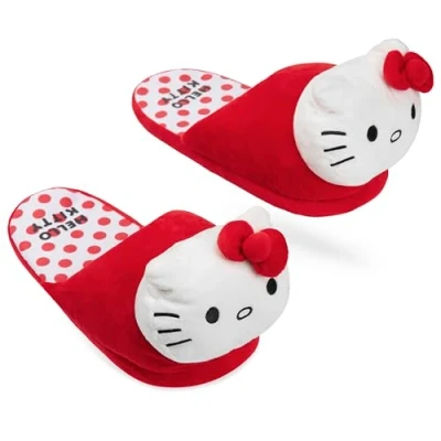 Afbeelding van Hello Kitty Comfortabele 3D pantoffels voor dames, antislip, cadeaus haar, Rood