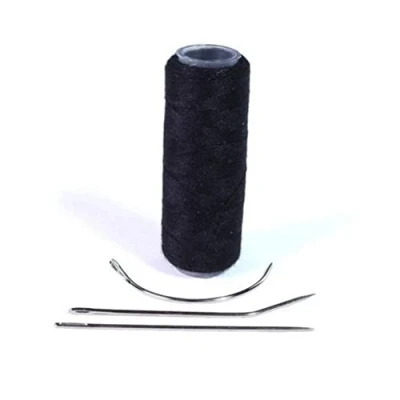 Afbeelding van hair2heart Extension Tools Tressier Set met naald en draad voor het weven van verlengingsmethode, haarverlengingen, binden vlechten Zwart
