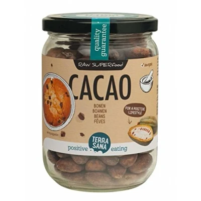 Afbeelding van Raw cacao bonen in glas bio