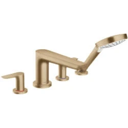 Afbeelding van Hansgrohe Talis E 4 gats badrandmengkraan afbouwdeel Brushed