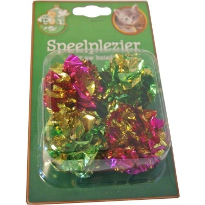 Afbeelding van Katten speelgoed crinkelbal blisterpak a 4st Gebr de boon