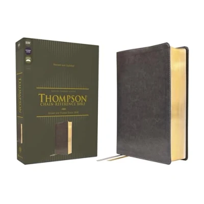 Afbeelding van ESV, Thompson Chain Reference Bible, Leathersoft, Gray, Red Letter