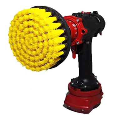 Afbeelding van Premium Drill Brush Medium Soft, Geel, 13 cm. Schraapt geen oppervlakken. Geschikt voor tegels, voegmortel, badkuip, douche, glasvezel, reiniging van porselein
