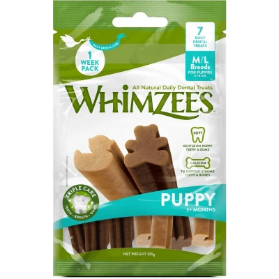 Afbeelding van Whimzees Puppy Stazak Hondensnacks Dental 125 g 7 stuks Medium/Large
