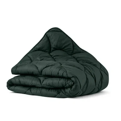 Afbeelding van Lazy Dekbed &amp; Dekbedovertrek In 1 Uni Effen 240x200 Cm Donkergroen Warmteklasse 3 Lente Herfst Sleeptime Discounter.nl