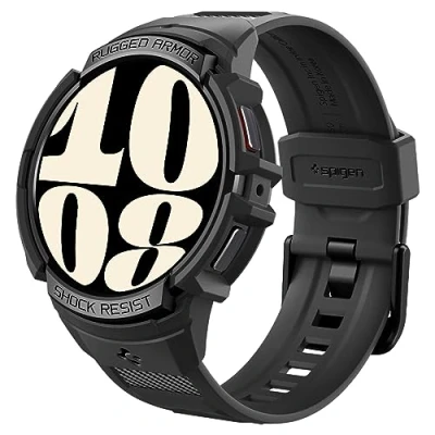Afbeelding van Spigen Samsung Galaxy Watch6 40mm bandje Rugged Armor Pro Zwart