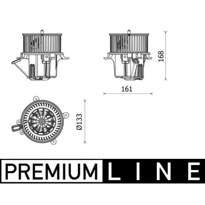 Afbeelding van MAHLE ORIGINAL AB 282 000P Interieurventilator voor voertuigen met stuur rechts