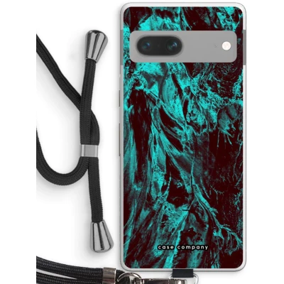 Afbeelding van Case Company® hoesje met Koord geschikt voor Google Pixel 7 Ice Age Telefoonhoesje Zwart Bescherming aan alle Kanten en Over de Schermrand