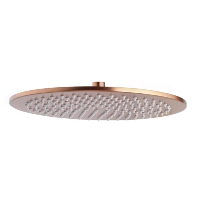 Afbeelding van Wiesbaden Caral hoofddouche rond 30 x 0,8 cm geborsteld koper