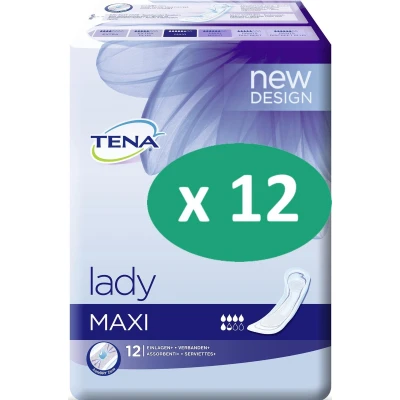 Afbeelding van Tena Lady Maxi Karton met 144 incontinentie inlegkruisjes